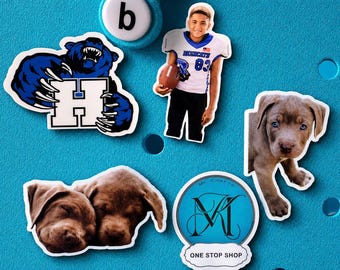 Customizable Photo Charm For Bags - Display Family, Pets, Logos , Or Your Favorite Images Made With Durable Acrylic - Pick A Size