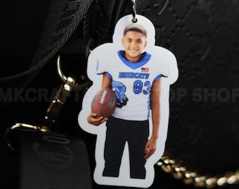 Personalized Picture Keychain Charm – Custom Family, Pet, Logo Sports Accessory