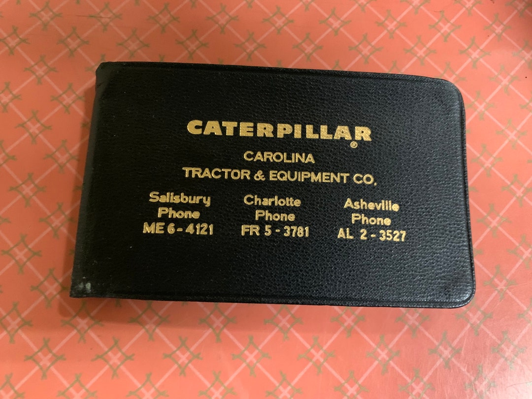 Vintage Caterpillar Pocket Notebook / Caterpillar Carolina Tractor