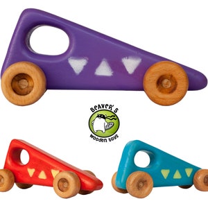 Waldorf Montessori peuter houten speelgoed modelauto - vader baby eerste verjaardag cadeau speelgoed voor hem - houten speelgoed geschenken voor kinderen