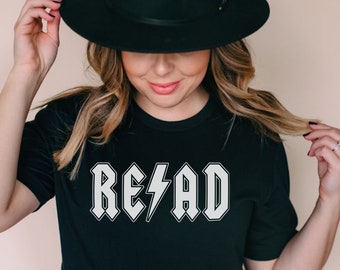 READ Rock n' Roll Teacher Shirt / Rock and Roll Librarian T-Shirt / Read Literacy Teacher Shirt / Reading TShirt / Vintage Soft Feel Shirt