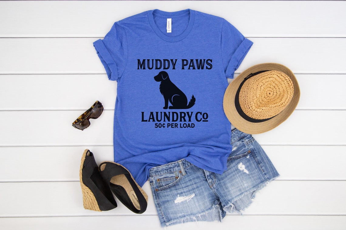 Muddy Paws Laundry Co TShirt / Pet Rescue Tee / Dog Foster Etsy