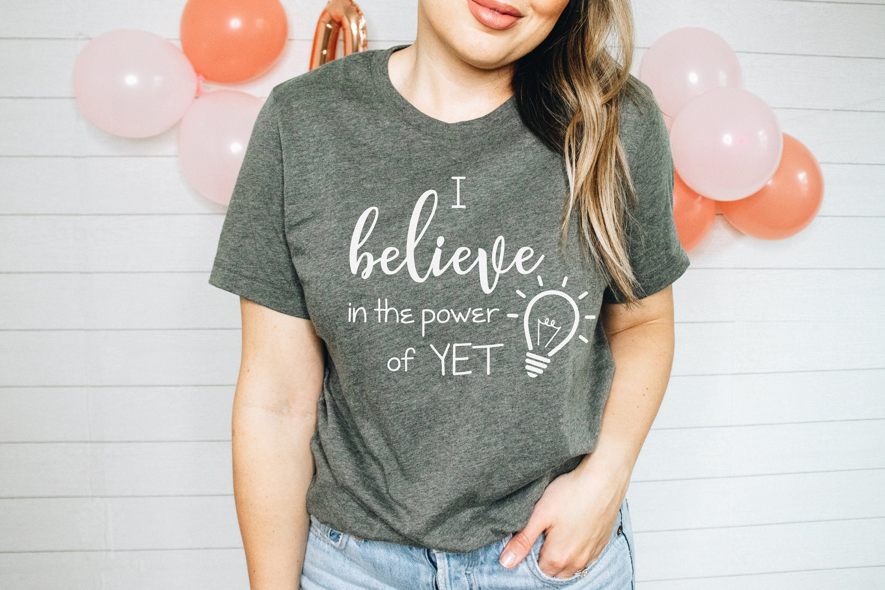 Growth Mindset Teacher Shirt / I Believe in the Power of yet / - Etsy
