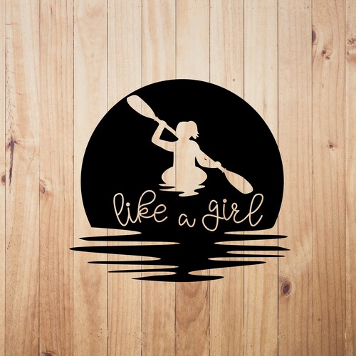 Paddle Like a Girl Kayak Decal / Car Cup or Laptop Decal / Etsy