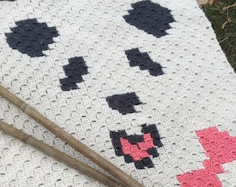 Panda Blanket C2C crochet pattern