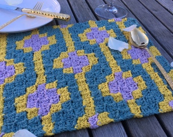 Lavender Lemonade Placemat Crochet Pattern