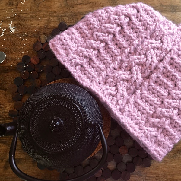 the "Hygge Tea" tea cozy crochet pattern