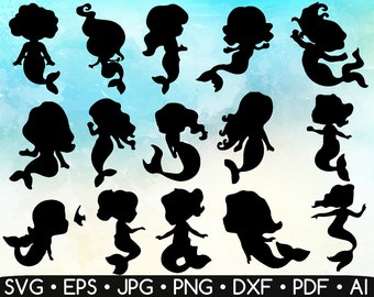 Download Mermaid silhouette | Etsy