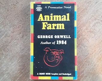 ANIMAL FARM by George Orwell (1956) paperback 1st printing!