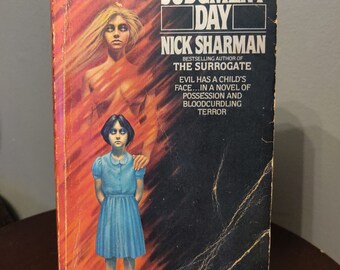 DÍA DEL JUICIO de Nick Sharman, libro de bolsillo de terror vintage