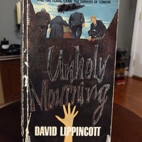 Unholy Mourning by David Lippincott, vintage horror paperback book