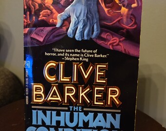 LA CONDICIÓN INHUMANA de Clive Barker, libro de bolsillo de terror vintage