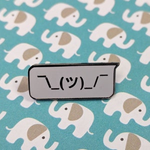 WIZARDPINS ¯\_ ツ_/¯ Emoji/Emoticon Shrug Blue Message Enamel Pin WIZARDPINS ¯\_ ツ_/¯ Emoji/Emoticon Shrug Blue Message Enamel Pin