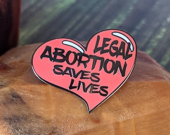 Legalna aborcja - twarda emaliowana przypinka dla dumnych pro-choice feministek