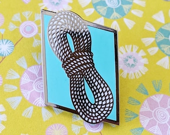 Rope - hard enamel bondage pin