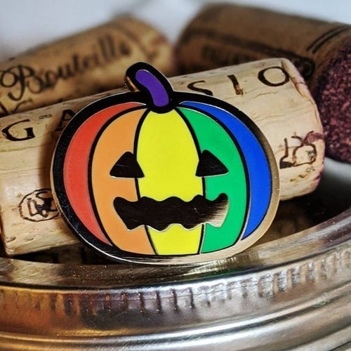 Queer-o-Lantern (LGBTQIA+ pride) hard enamel pin