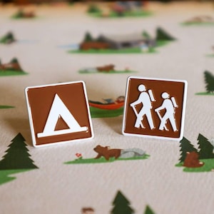 Let&#39;s Go Outside soft enamel pin set (classic colorway)