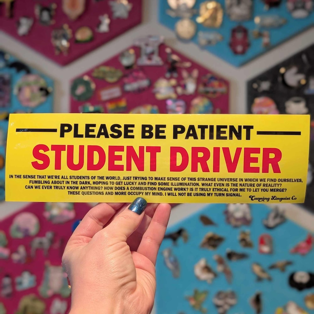 Student Driver Bumper Sticker - Etsy