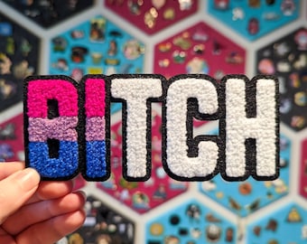 Parche termoadhesivo de chenilla Bi Bitch