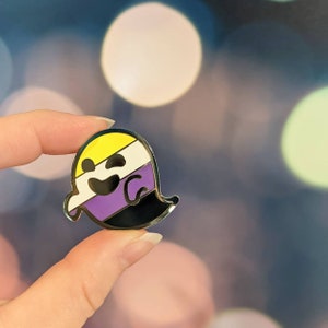 Nonbinarition (nonbinary pride) hard enamel pin