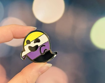 Nonbinarition (nonbinary pride) hard enamel pin