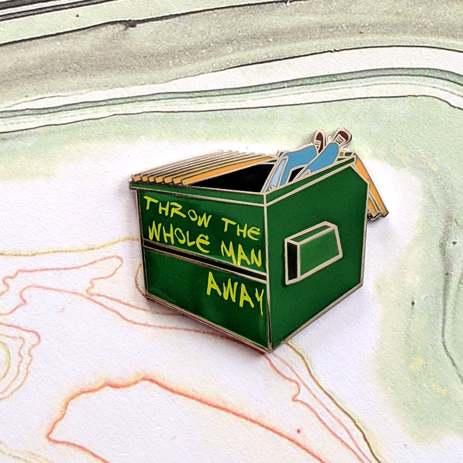 Throw The Whole Man Away hard enamel pin Etsy