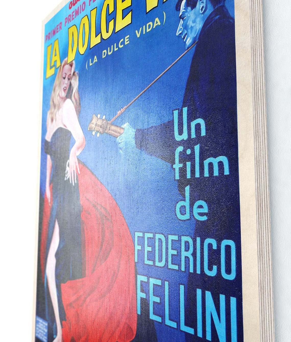 La Dolce Vita Vintage Poster Printed on Wood Vintage Etsy