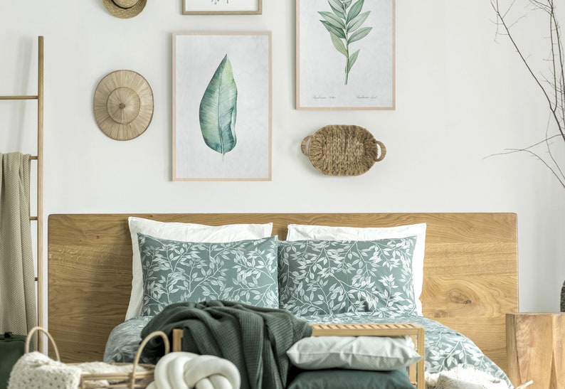 Vintage botanical illustration poster printed on wood Table Deco Size A3 A4 Magnolia Plant