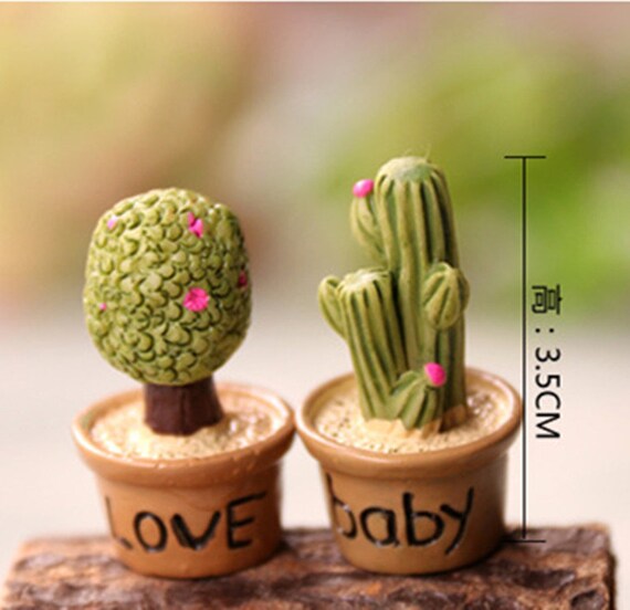 5pcs Dollhouse Miniature Resin Cactus DIY Plants Decoration T zi