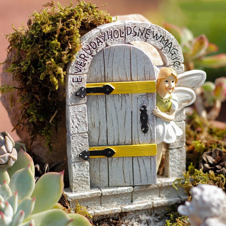 Miniature Fairy Door,Mini Fairy,Fairy Garden Miniature Garden Decoration\uff0cFairy House,Miniature Angel\uff0cFairy Terrariums,Garden Accessories