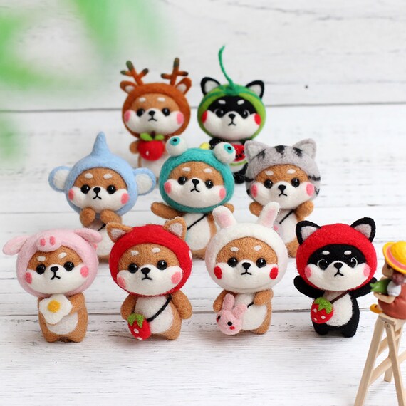 corgi plush keychain