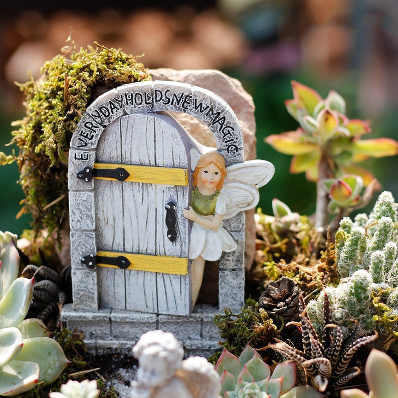 Miniature Fairy Door,Mini Fairy,Fairy Garden Miniature Garden Decoration\uff0cFairy House,Miniature Angel\uff0cFairy Terrariums,Garden Accessories
