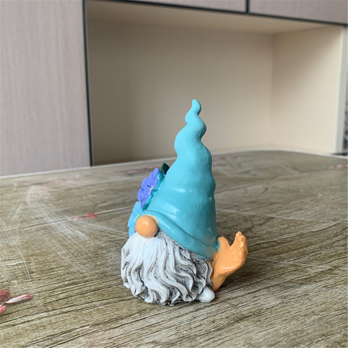 Gnomos de jardín estatua de gnomo de flores gnomo de resina | Etsy