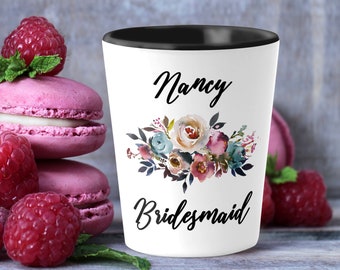 Personalized Bridesmaid Shot Glass, Asking Bridesmaid Gift, Custom Shot Glasses, Be My Bridesmaid, Personalized Bridesmaid Thank You, SH036