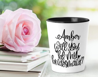 Bridesmaid Shot Glass Bridesmaid Glasses Be My Bridesmaid Bridesmaid Proposal Gift Ideas Bridesmaid Thank You Gifts SH081