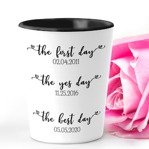 Wedding Shot Glasses, Wedding Gifts to Couple, Custom Shot Glass, Shot Glass Favors, Wedding Couple Shot Glasses, Milestone Gift, SH030