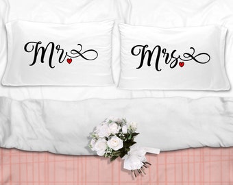 Mr Mrs Pillowcase, Mr Mrs Pillowcases, His Hers Pillowcases, Couple Pillowcase, Couples Pillowcase, His and Hers Pillows,