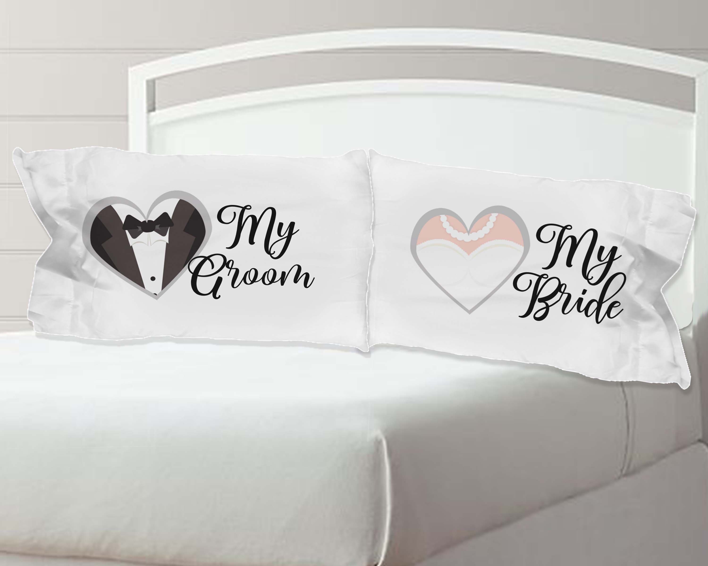 Bride and Groom Pillowcase Couple Pillowcase Couple Pillow Etsy