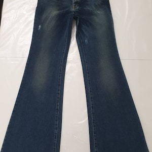 Galliano Italien Top Luxus Denim Schlagjeans Größe 28/42