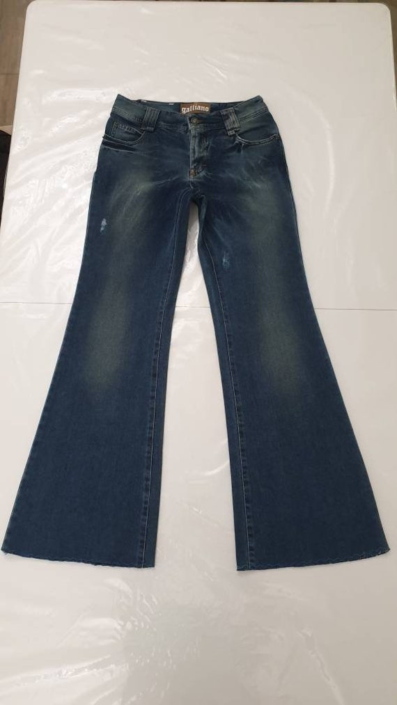 Galliano Made in Italy Top Luxury Denim Flared Jeans.size 28 Galliano Made in Italy Top Luxury Denim Flared Jeans.size 28