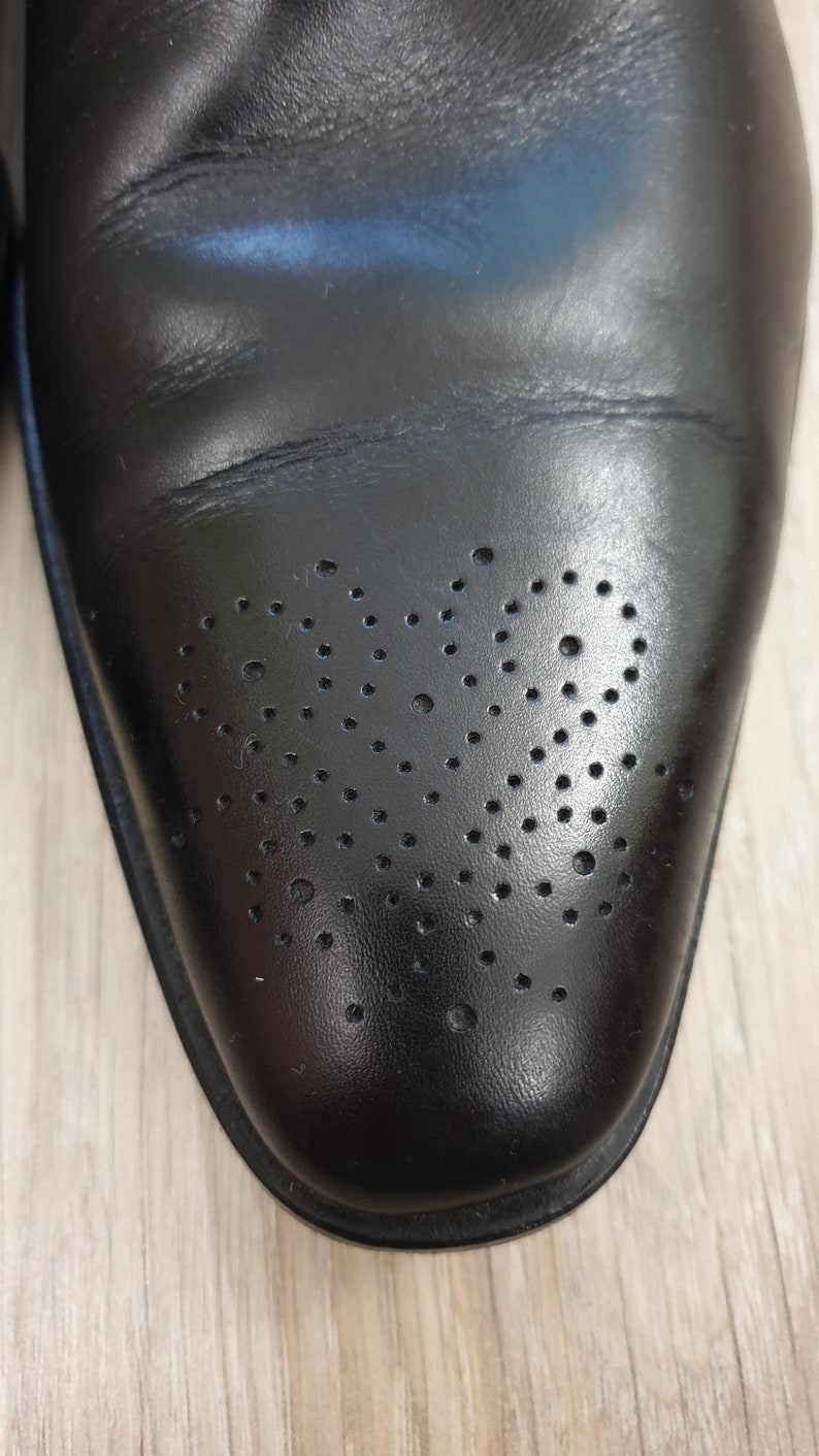 Finsbury Gamme latina blake welted luxury men's shoes,genuine leather,black color,size US-6, EU-39 image 3