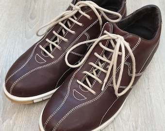 Samsonite RARE Damen Qualitäts-Sportschuhe aus echtem Leder,Farbe braun/beige,Größe 39