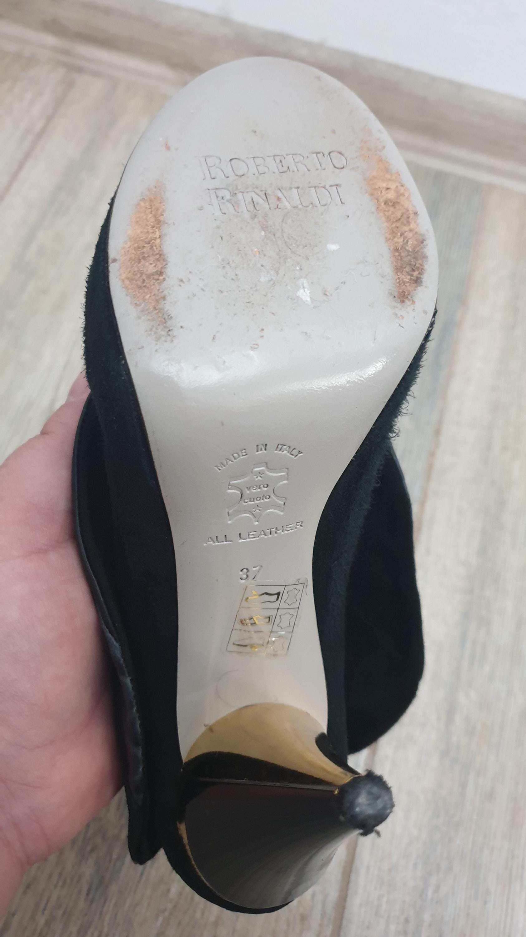 Escarpins Vintage Roberto Rinaldi En Cuir Serpent - Taille 39.5, Beige - Occasion Très Bon état