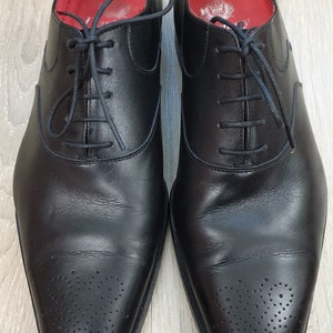Finsbury Gamme latina blake welted luxury men's shoes,genuine leather,black color,size US-6, EU-39 image 9