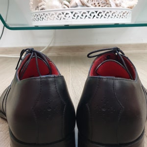 Finsbury Gamme latina blake welted luxury men's shoes,genuine leather,black color,size US-6, EU-39 image 6