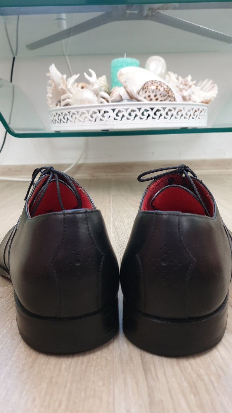 Finsbury Gamme latina blake welted luxury men's shoes,genuine leather,black color,size US-6, EU-39 image 6