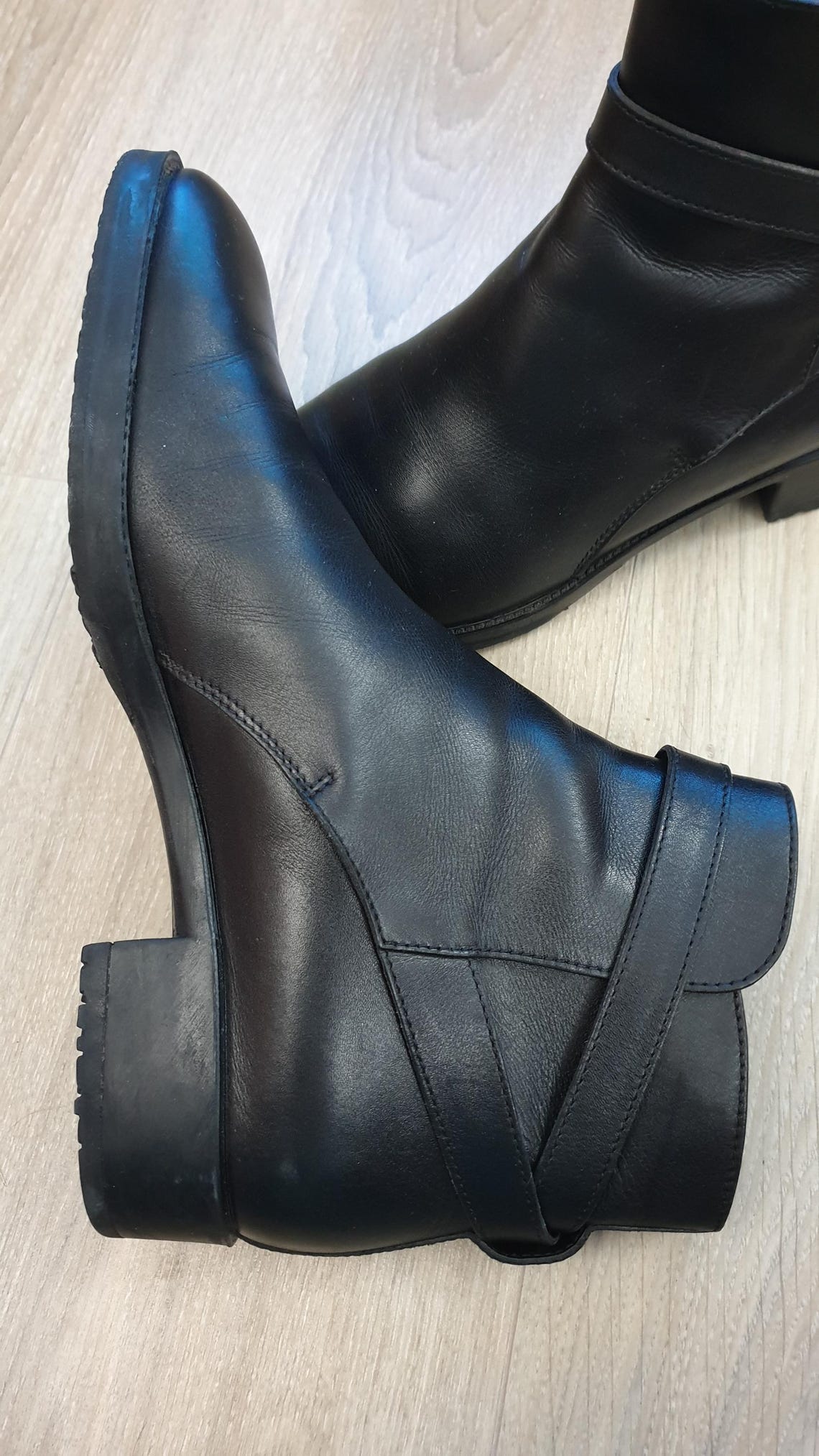 thumbnail image 2 of Michael Kors Mindy Leather Ankle Boot In Black 2 of 10