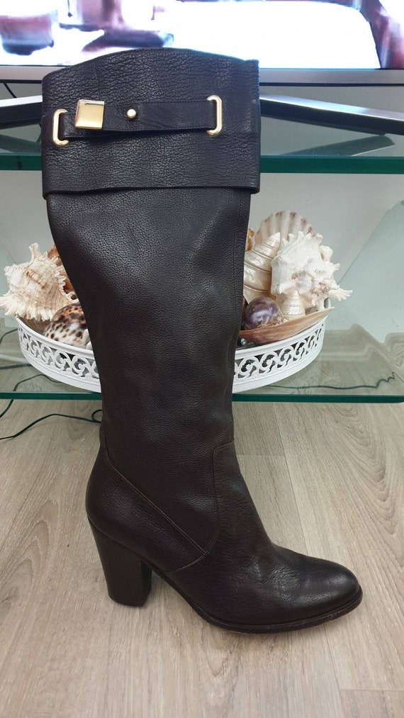 Duccio Del Duca Made in Italy Luxury Knee Boots batfort Excellent