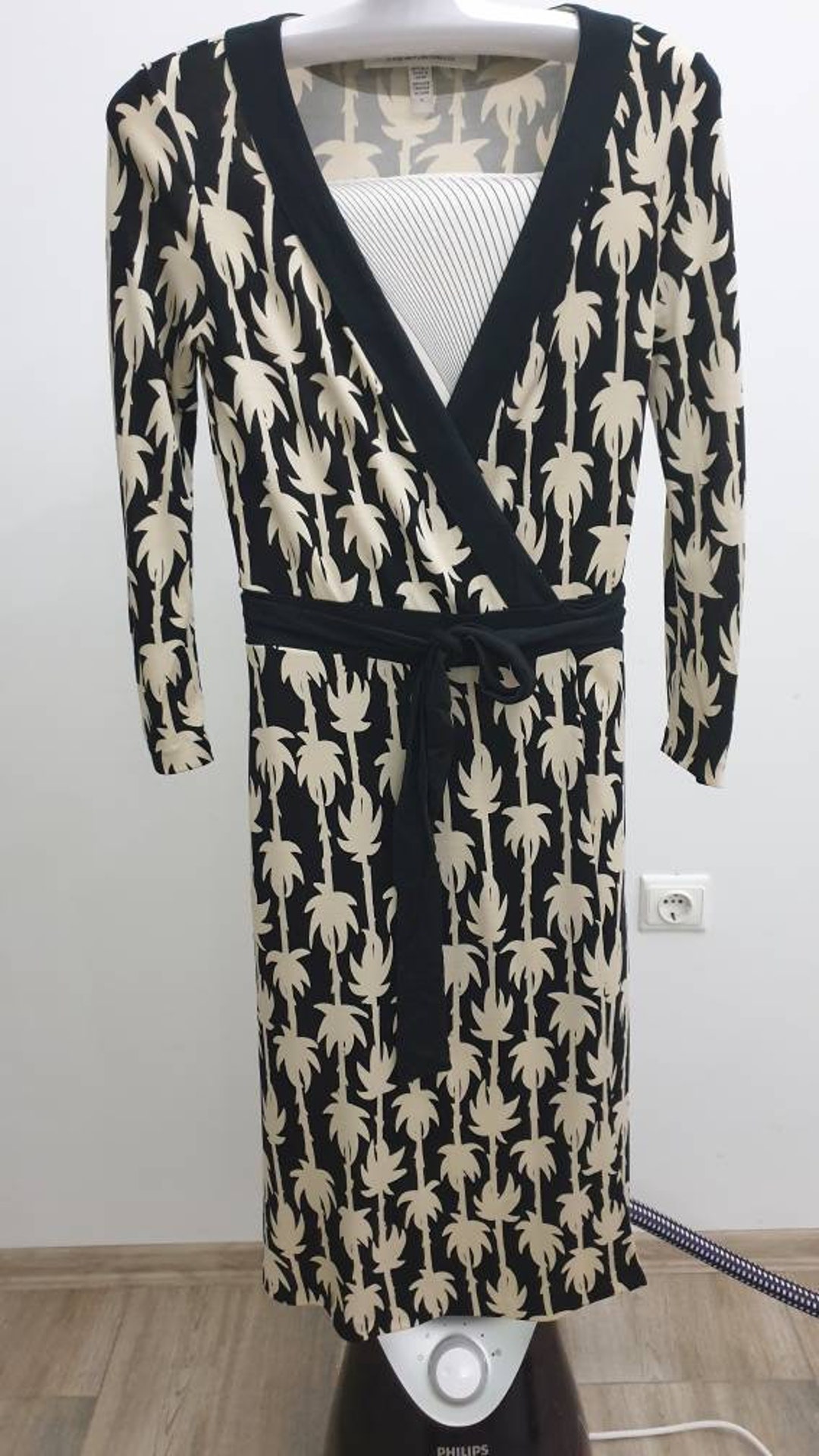DVF,Robe portefeuille en soie vintage de luxe Diane von