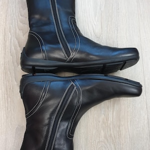 Bally made in Italy ZELDZAME Tiroler echt leren enkellaarzen voor dames, zwarte kleur, maat EU-38